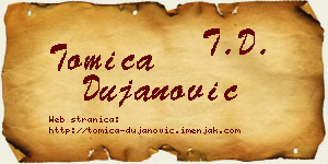 Tomica Dujanović vizit kartica